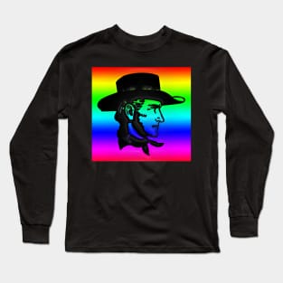 Western Era - Cowboy with Hat and Neckerchief Long Sleeve T-Shirt